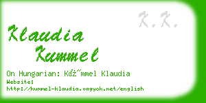 klaudia kummel business card